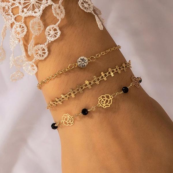 charm bracelets huatang 3pcs bohemian crystal flower charms bracelet set for women black bead adjustable chains female cuff jewelry pulseras, Golden;silver
charm bracelets huatang 3pcs bohemian crystal flower charms bracelet set for women black bead adjustable chains female cuff jewelry pulseras, Golden;silver