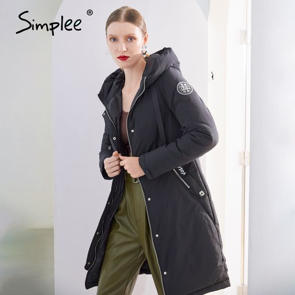 simplee warm casual women coat jacket with hat fashion new design pocket parka white female long winter coat windproof new 201026, Black
simplee warm casual women coat jacket with hat fashion new design pocket parka white female long winter coat windproof new 201026, Black