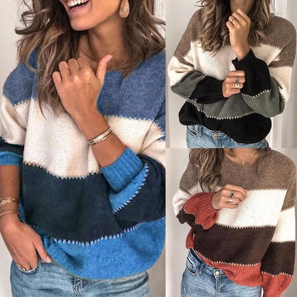 winter autumn knitwear fashion women striped sweater o neck long sleeve sweater loose pullover patchwork outwear jumpers1, White;black
winter autumn knitwear fashion women striped sweater o neck long sleeve sweater loose pullover patchwork outwear jumpers1, White;black