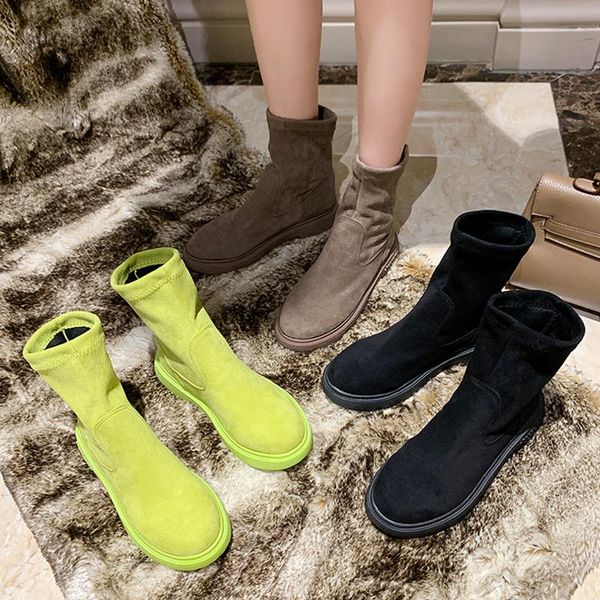 white mid-calf boots shoes booties woman 2020 low heel luxury designer boots-women round toe short mid calf fashion flat, Black
white mid-calf boots shoes booties woman 2020 low heel luxury designer boots-women round toe short mid calf fashion flat, Black