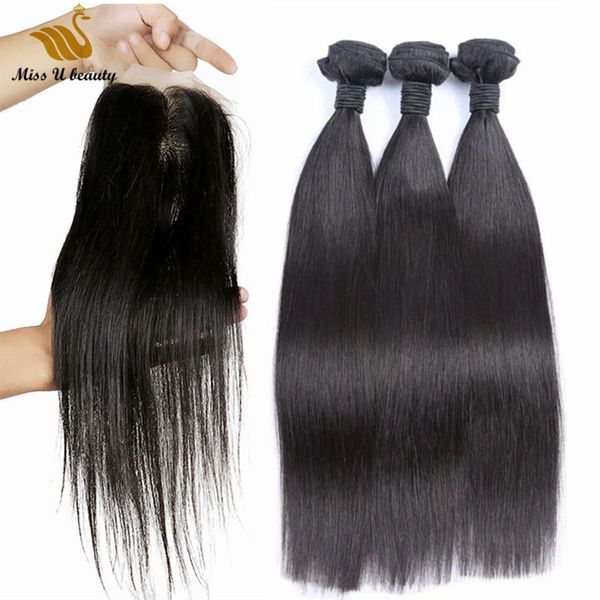 hair bundles with closure machine made 4*4 lace closure 10-30inch natural color straight wavy curly, Black
hair bundles with closure machine made 4*4 lace closure 10-30inch natural color straight wavy curly, Black