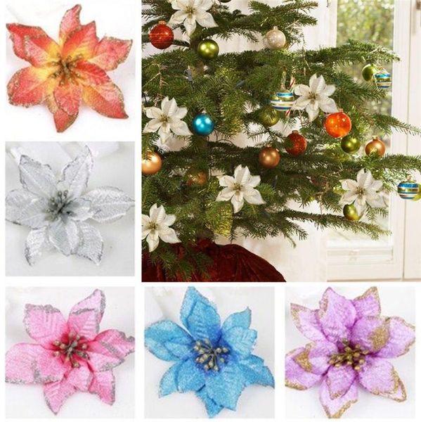 6 x artificial fabric flower glitter christmas xmas tree decoration wedding party decor plastic fake flowers home decoration
6 x artificial fabric flower glitter christmas xmas tree decoration wedding party decor plastic fake flowers home decoration
