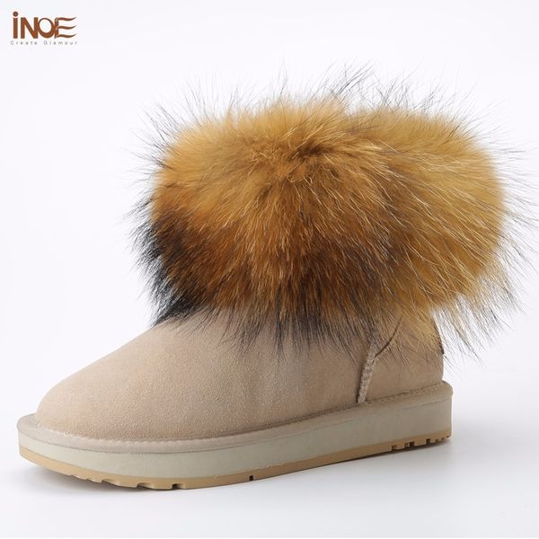 inoe girls fox fur short ankle winter suede shearling snow boots for women genuine sheepskin leather wool fur lined winter shoes 201020, Black
inoe girls fox fur short ankle winter suede shearling snow boots for women genuine sheepskin leather wool fur lined winter shoes 201020, Black