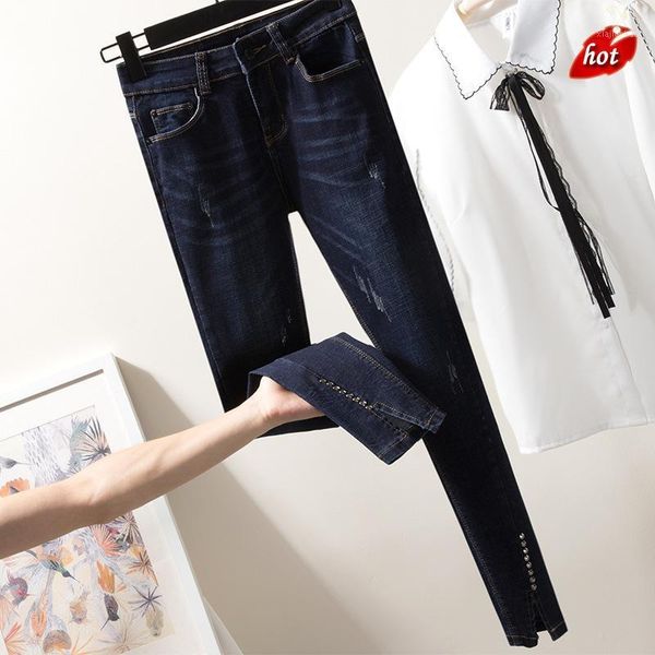 slim jeans for woman autumn skinny high waist jeans women stretch waist elastic ankle length girls pants pencil pants o8r21, Blue
slim jeans for woman autumn skinny high waist jeans women stretch waist elastic ankle length girls pants pencil pants o8r21, Blue