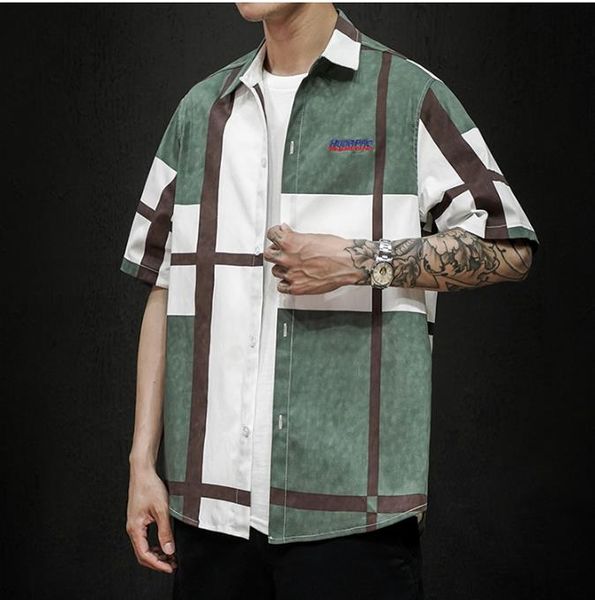 mens 2020 luxury designer shirts summer men short sleeve plaid shirt loose casual shirt male clothing, White;black
mens 2020 luxury designer shirts summer men short sleeve plaid shirt loose casual shirt male clothing, White;black
