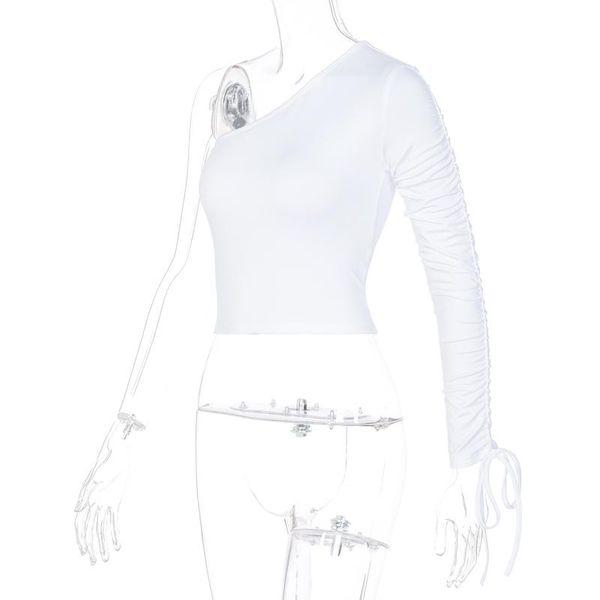 women's blouses & shirts 2021 fall winter white crop for women one shoulder short lady tees outfits clothing with drawstring
women's blouses & shirts 2021 fall winter white crop for women one shoulder short lady tees outfits clothing with drawstring