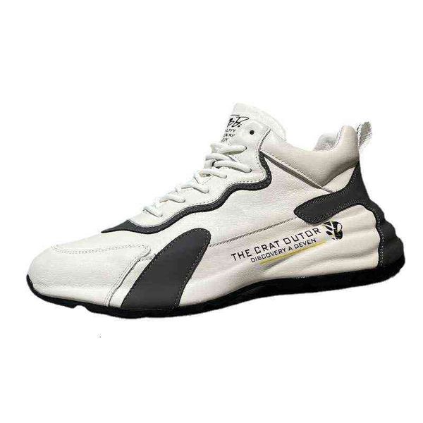 men's trendy shoes in winter 2021 high-rise dad's with wrapped soles men's leather versatile casual sneakers, Black
men's trendy shoes in winter 2021 high-rise dad's with wrapped soles men's leather versatile casual sneakers, Black
