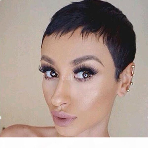 short pixie cut glueless lace front human hair wigs with bangs for african americans brazilian hair wigs new arrival, Black;brown
short pixie cut glueless lace front human hair wigs with bangs for african americans brazilian hair wigs new arrival, Black;brown