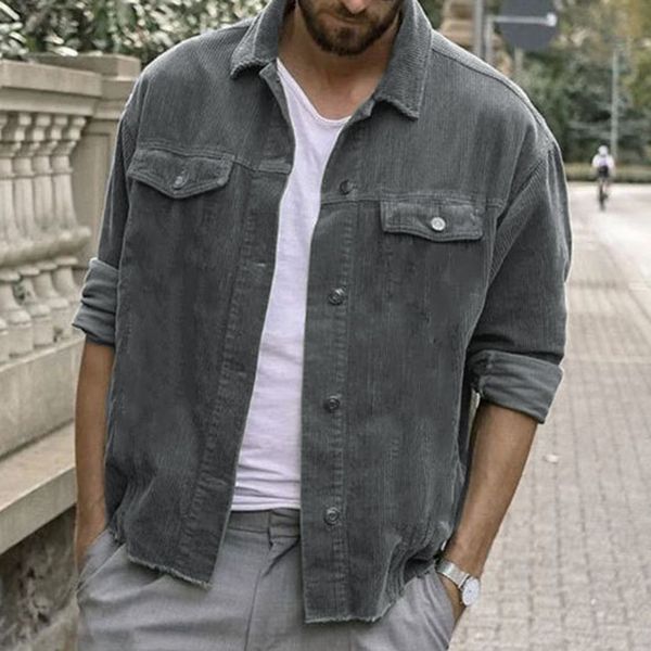 e-baihui 2021 spring new style corduroy jacket for male men's casual jacket loose jacket solid color long-sleeved clothing 1871, Black;brown
e-baihui 2021 spring new style corduroy jacket for male men's casual jacket loose jacket solid color long-sleeved clothing 1871, Black;brown