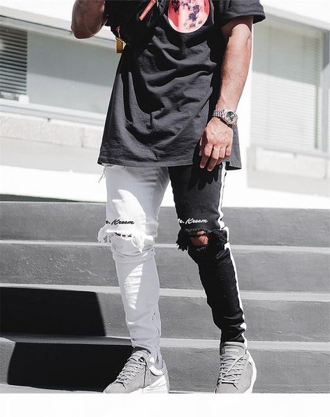 mens designer jeans autumn casual street style hole black and white letter printed pencil pants fashion mens jeans, Blue
mens designer jeans autumn casual street style hole black and white letter printed pencil pants fashion mens jeans, Blue