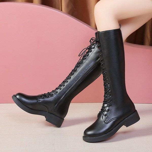boots rimocy womens pu leather knee high fashion lace up zipper autumn winter female round toe square heels platform shoes, Black
boots rimocy womens pu leather knee high fashion lace up zipper autumn winter female round toe square heels platform shoes, Black