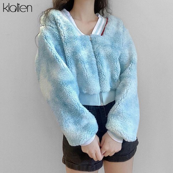 klalien autumn fashion simple zipper plush short coat women long sleeve v neck slim office lady street casual female jacket 2021, Black;brown
klalien autumn fashion simple zipper plush short coat women long sleeve v neck slim office lady street casual female jacket 2021, Black;brown