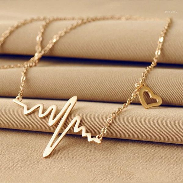 pendant necklaces wholesale- 2021 arrival simple wave heart necklace chic ecg pulse gold plated charm for women girl1, Silver
pendant necklaces wholesale- 2021 arrival simple wave heart necklace chic ecg pulse gold plated charm for women girl1, Silver