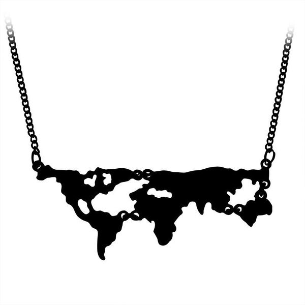 pendant necklaces fashion necklace world continents personality gift for women, Silver
pendant necklaces fashion necklace world continents personality gift for women, Silver