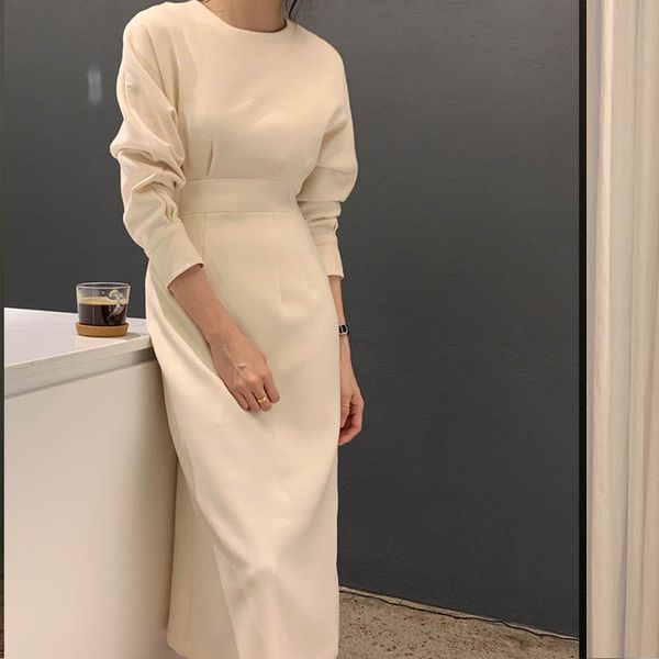 french long-sleeved bottoming dress female autumn and winter temperament split popular bag hip dress waist slimming dress, Black;gray
french long-sleeved bottoming dress female autumn and winter temperament split popular bag hip dress waist slimming dress, Black;gray