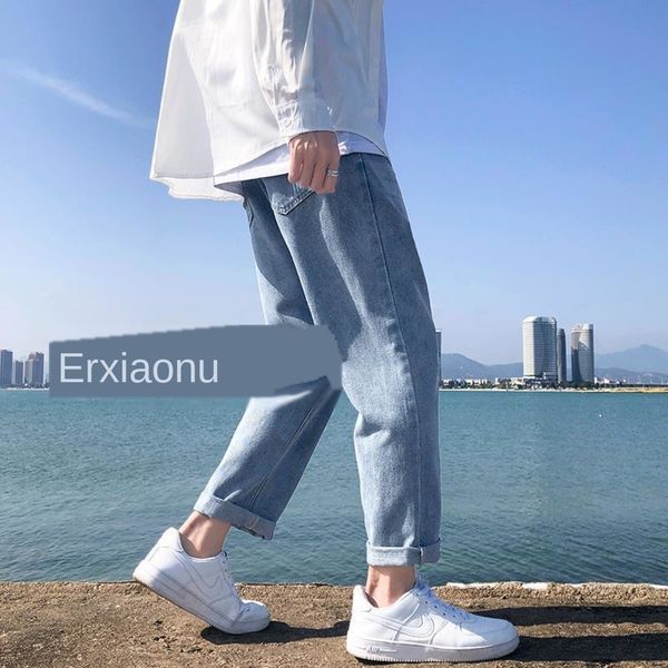 ins light nine point jeans men's fashion brand casual pants jeansjeans and jeansloose straight tube korean fashion student boyscasual p, Blue
ins light nine point jeans men's fashion brand casual pants jeansjeans and jeansloose straight tube korean fashion student boyscasual p, Blue
