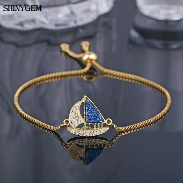 charm bracelets shinygem trendy elegant sailboat gold plating natural crystal stone zircon lucky boat ship jewelry for women, Golden;silver
charm bracelets shinygem trendy elegant sailboat gold plating natural crystal stone zircon lucky boat ship jewelry for women, Golden;silver