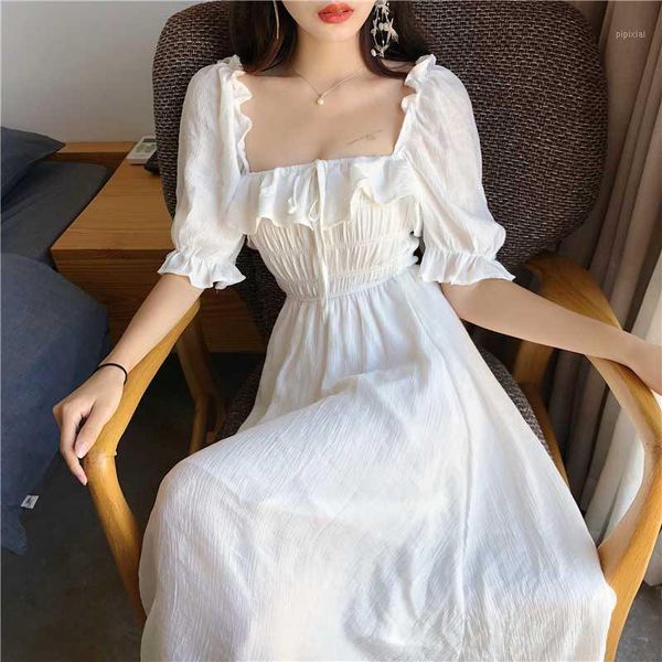 ruffles long dress women white puff sleeve square collar beach party dress elastic waist summer elegant backless 2020 w7831, Black;gray
ruffles long dress women white puff sleeve square collar beach party dress elastic waist summer elegant backless 2020 w7831, Black;gray
