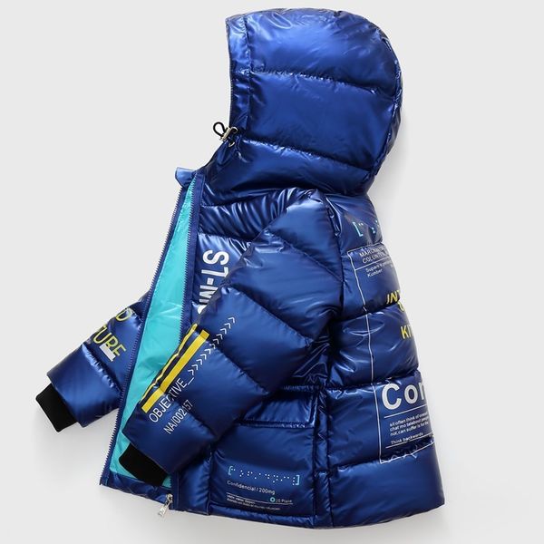 off season boys' down jacket thickened girls' silver coat baby middle and large children's hooded winter wear, Blue;gray
off season boys' down jacket thickened girls' silver coat baby middle and large children's hooded winter wear, Blue;gray