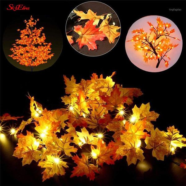 christmas decorations 3m/20led led light string autumn harvest artificial maple lights party home 6zmm2651