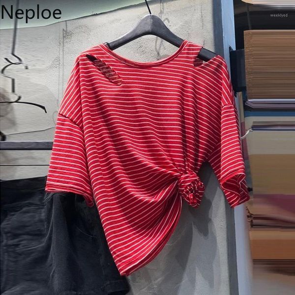 neploe stripe hollow out t shirts women fashion o neck short sleeve female summer 2020 loose casual cotton tees 1b7001, White
neploe stripe hollow out t shirts women fashion o neck short sleeve female summer 2020 loose casual cotton tees 1b7001, White