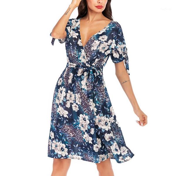 casual dresses women short floral dress elegant ladies sleeve high waist female v-neck party for summer vestidos1, Black;gray
casual dresses women short floral dress elegant ladies sleeve high waist female v-neck party for summer vestidos1, Black;gray