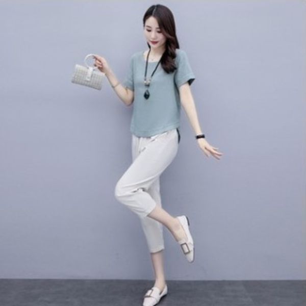 and hemp suit women's fashion 2020 cotton linen cotton linen summer new foreign style women's clothing temperament slim and short, Gray
and hemp suit women's fashion 2020 cotton linen cotton linen summer new foreign style women's clothing temperament slim and short, Gray