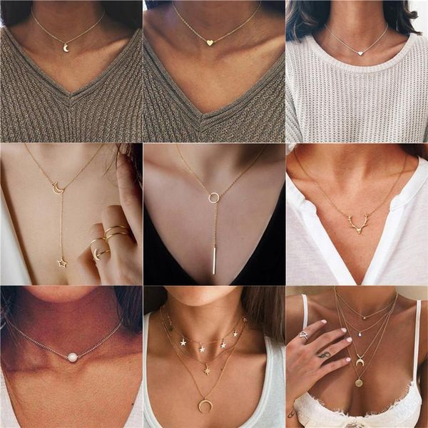 letapi star moon pendant necklace boho geometric crystal layered necklaces for women girl waterdrop opal collar choker jewelry, Silver
letapi star moon pendant necklace boho geometric crystal layered necklaces for women girl waterdrop opal collar choker jewelry, Silver