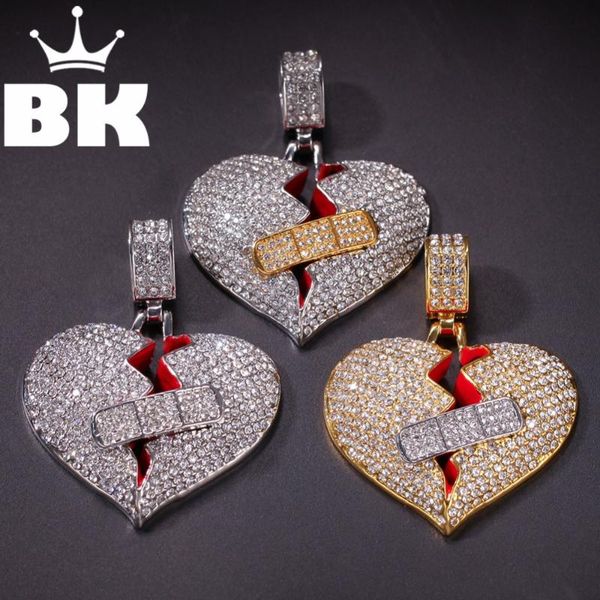 pendant necklaces the bling king custom a broken heart with bandage necklace hip hop full iced out rhinestone gold sliver stone, Silver
pendant necklaces the bling king custom a broken heart with bandage necklace hip hop full iced out rhinestone gold sliver stone, Silver