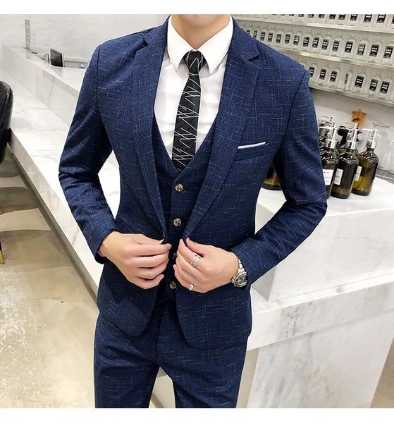 men's suits & blazers mens formal 3 pieces suit slim fit prom tuxedos for wedding bridegroom (blazer+vest+pants), White;black
men's suits & blazers mens formal 3 pieces suit slim fit prom tuxedos for wedding bridegroom (blazer+vest+pants), White;black