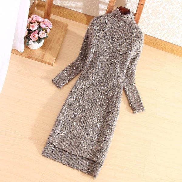 fashion winter autumn womens casual long sleeve jumper turtleneck loose sweaters dress, White;black
fashion winter autumn womens casual long sleeve jumper turtleneck loose sweaters dress, White;black
