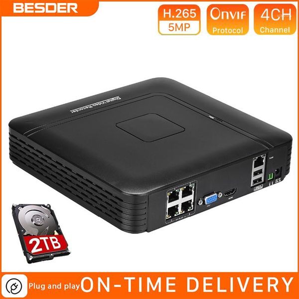 besder 4ch h.265 5mp poe nvr active 48v poe video recorder nvr onvif 4 channels security dvr1, Black;white
besder 4ch h.265 5mp poe nvr active 48v poe video recorder nvr onvif 4 channels security dvr1, Black;white