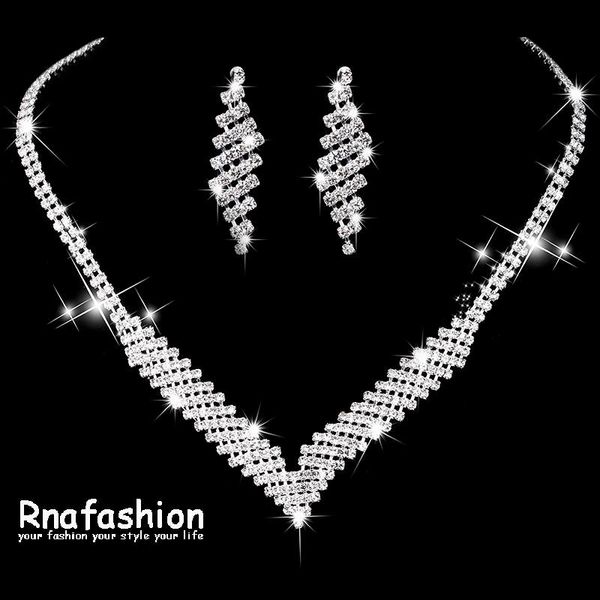 rnafashion wedding accessories woman jewelry sets summer style crystal color jewelry necklace earrings set gift, Silver
rnafashion wedding accessories woman jewelry sets summer style crystal color jewelry necklace earrings set gift, Silver