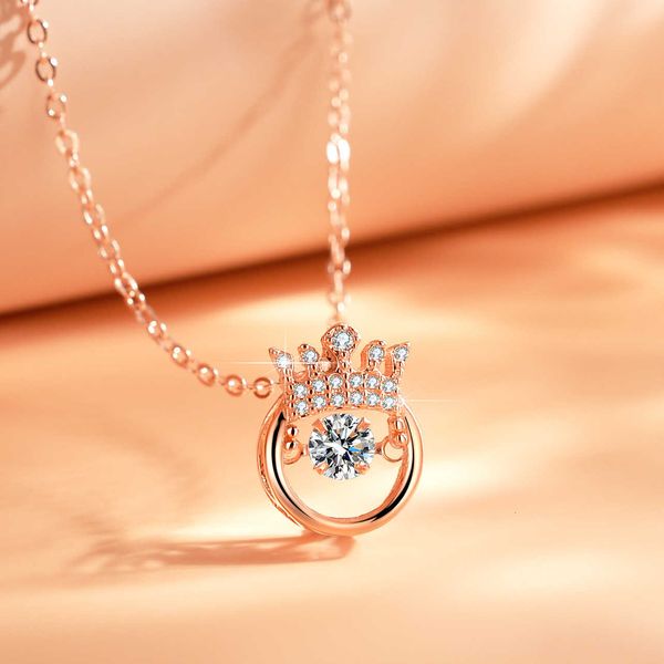 s925 sterling silver crown smart necklace women's japanese and korean creative swing jump pendant
s925 sterling silver crown smart necklace women's japanese and korean creative swing jump pendant
