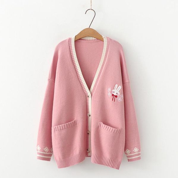 autumn mori sweet girl lolita beautiful rabbit embroidered japanese knitted sweater woman long cardigan coat p1938 mesh fp6y, White;black
autumn mori sweet girl lolita beautiful rabbit embroidered japanese knitted sweater woman long cardigan coat p1938 mesh fp6y, White;black