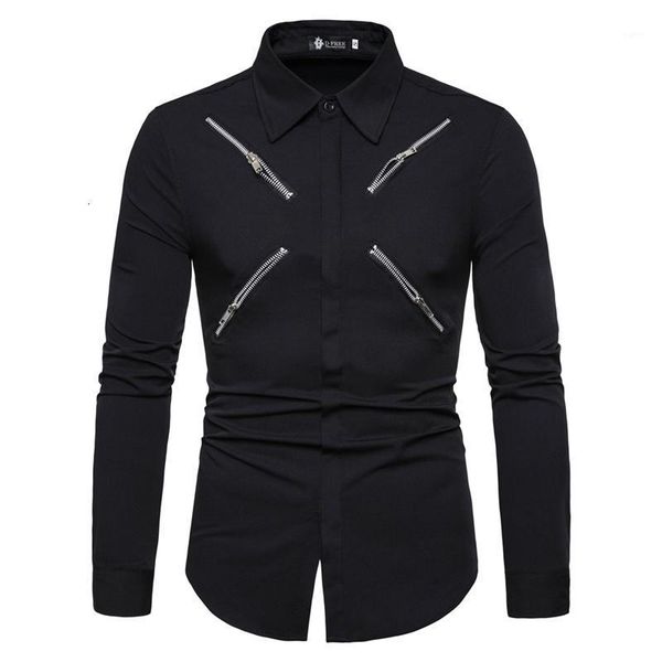 2020 new foreign trade leisure fashion solid color personalized tailoring zipper decoration lapel men's long-sleeve shirt1, White;black
2020 new foreign trade leisure fashion solid color personalized tailoring zipper decoration lapel men's long-sleeve shirt1, White;black