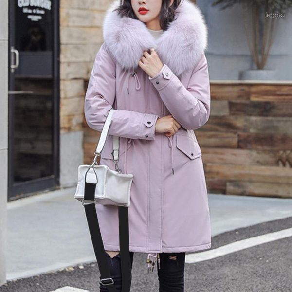 oeak cotton liner warm coats waterproof jacket women plus size slim long coat female winter big fur hooded parka mujer coat1, Black
oeak cotton liner warm coats waterproof jacket women plus size slim long coat female winter big fur hooded parka mujer coat1, Black
