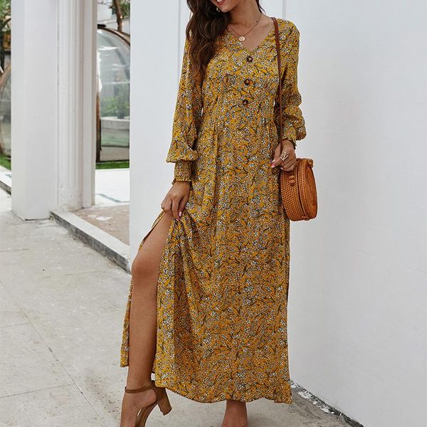 vintage floral maxi dress summer a-line high waist lantern sleeve spring long elegant retro boho dress women vestidos, Black;gray
vintage floral maxi dress summer a-line high waist lantern sleeve spring long elegant retro boho dress women vestidos, Black;gray