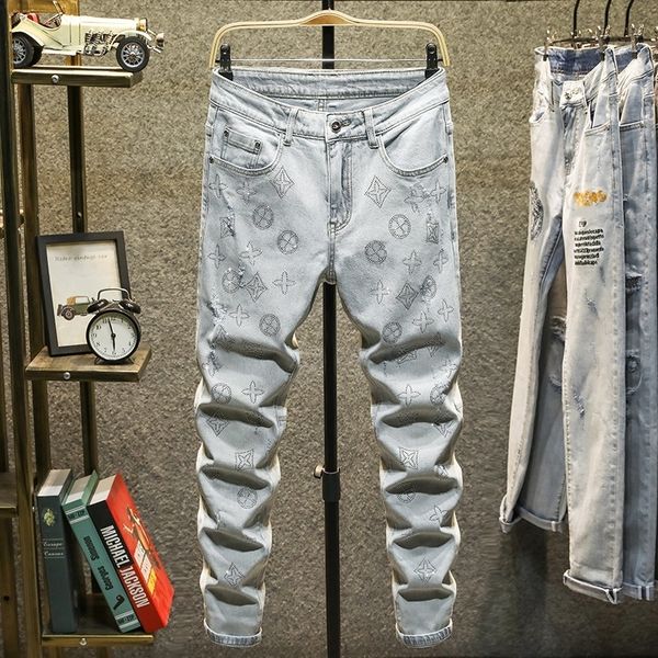 vykzy 2020 spring style summer new style ripped jeans and jeansdiamond jeansjeans men's light diamond color korean and slim high-end st, Blue
vykzy 2020 spring style summer new style ripped jeans and jeansdiamond jeansjeans men's light diamond color korean and slim high-end st, Blue