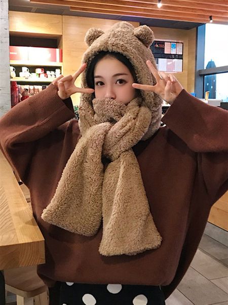 vipand scarf all in one thickened jennie lovely student's bear's ears warm one-piece hat collar for women's winter korean ver, Blue;gray
vipand scarf all in one thickened jennie lovely student's bear's ears warm one-piece hat collar for women's winter korean ver, Blue;gray