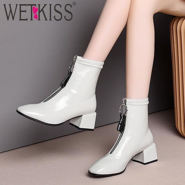 boots wetkiss patent leather ankle women high heels thick booties square toe zip shoes female casual ladies 2021 winter1, Black
boots wetkiss patent leather ankle women high heels thick booties square toe zip shoes female casual ladies 2021 winter1, Black