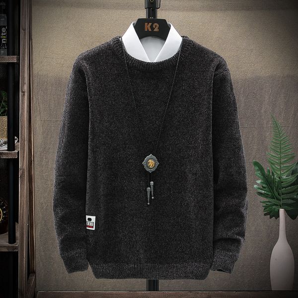 2021 new harajuku autumn men's knitted sweaters fit korean men pure pullovers women casual oversized sweater ghtm, White;black
2021 new harajuku autumn men's knitted sweaters fit korean men pure pullovers women casual oversized sweater ghtm, White;black