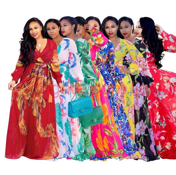 floral printed maxi dress 11 styles women deep v neck long sleeve chiffon summer beach floor length dress ooa6902, Black;gray
floral printed maxi dress 11 styles women deep v neck long sleeve chiffon summer beach floor length dress ooa6902, Black;gray