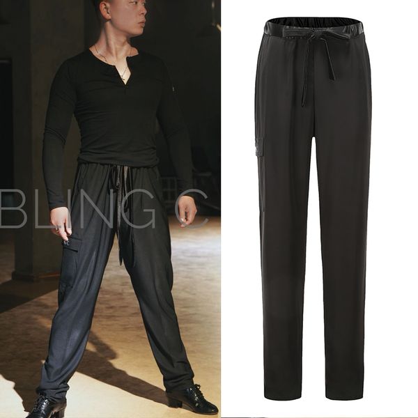 soft latin dance pants for men standard dance clothes black trousers ballroom wear performance training boys latin pants bi653, Black;red
soft latin dance pants for men standard dance clothes black trousers ballroom wear performance training boys latin pants bi653, Black;red