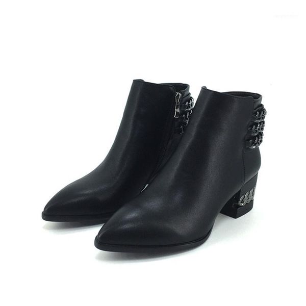 2020 winter boots women square heel designer boots leather winter lady1, Black
2020 winter boots women square heel designer boots leather winter lady1, Black