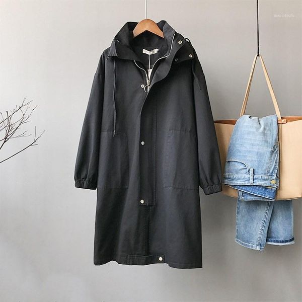 autumn women coat hooded single breasted padded windbreaker casual chic korean harajuku black orange long trench overcoat1, Tan;black
autumn women coat hooded single breasted padded windbreaker casual chic korean harajuku black orange long trench overcoat1, Tan;black