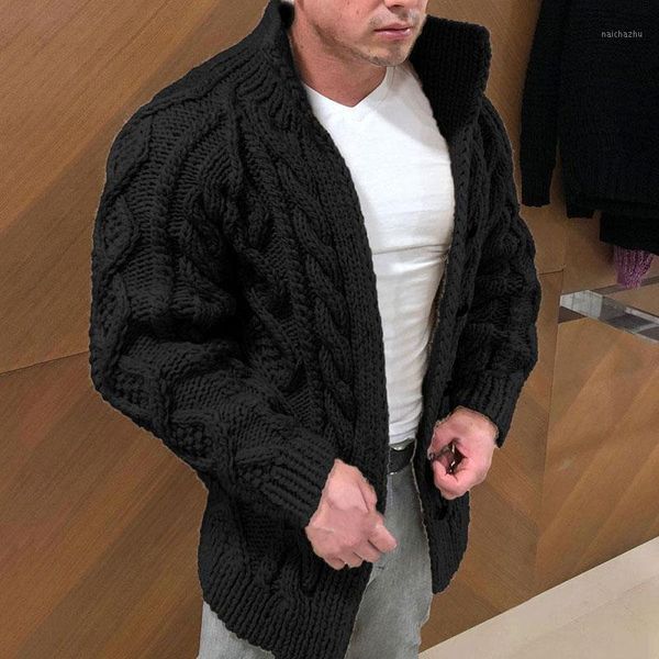 2020 new men sweater jacket autumn winter solid color buttons thicken knitted cardigan jacket fashion twist warm knitwear coat1, White;black
2020 new men sweater jacket autumn winter solid color buttons thicken knitted cardigan jacket fashion twist warm knitwear coat1, White;black