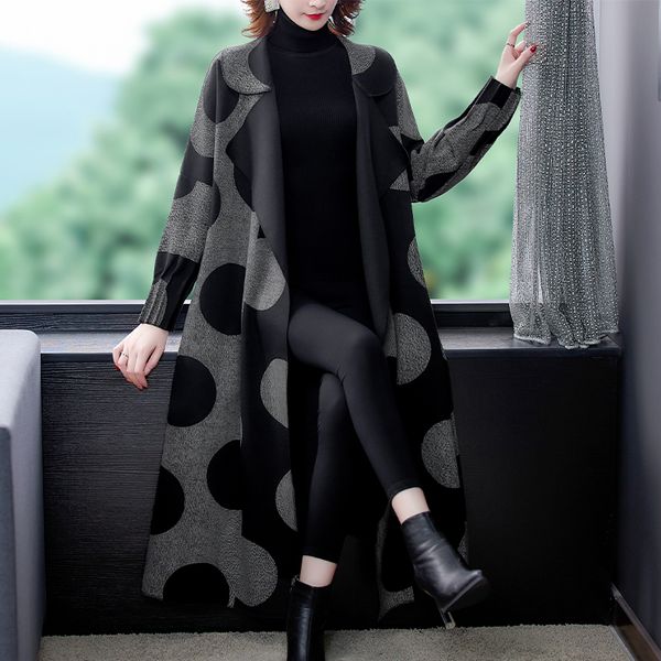 european style fashion ladies streetwear printed trench coats women's plus size loose casual windbreakers long black clothes, Tan;black
european style fashion ladies streetwear printed trench coats women's plus size loose casual windbreakers long black clothes, Tan;black