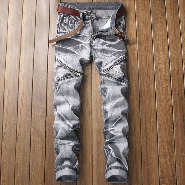 nostalgic locomotive jeans straight tube fashion men's personality pants, Blue
nostalgic locomotive jeans straight tube fashion men's personality pants, Blue