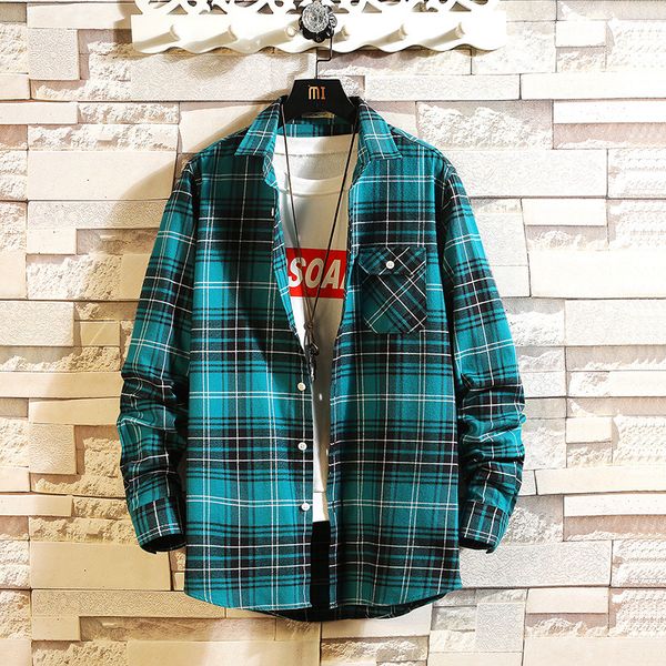 2021 new casual spring autumn plaid shirt men long sleeve japan style streetwear plus size m-5xl clothes 3dy8, White;black
2021 new casual spring autumn plaid shirt men long sleeve japan style streetwear plus size m-5xl clothes 3dy8, White;black